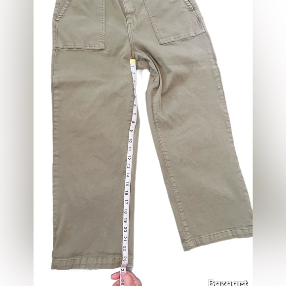 Studio Blue Olive Green Cropped Jeans - Picture 8 of 10